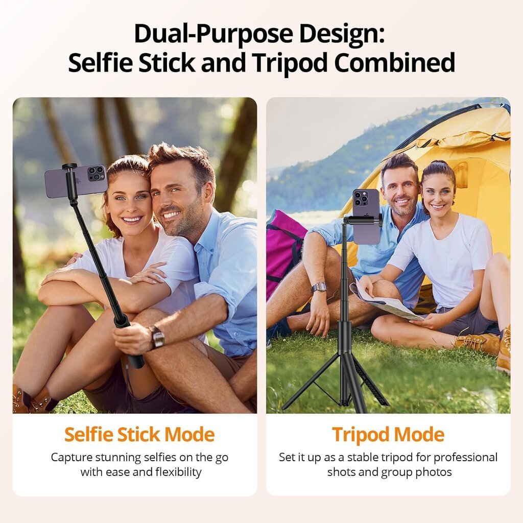 Atumtek Bluetooth Selfie Stick statiiviga pikendatav universaalne statiiv hind ja info | Selfie sticks | kaup24.ee