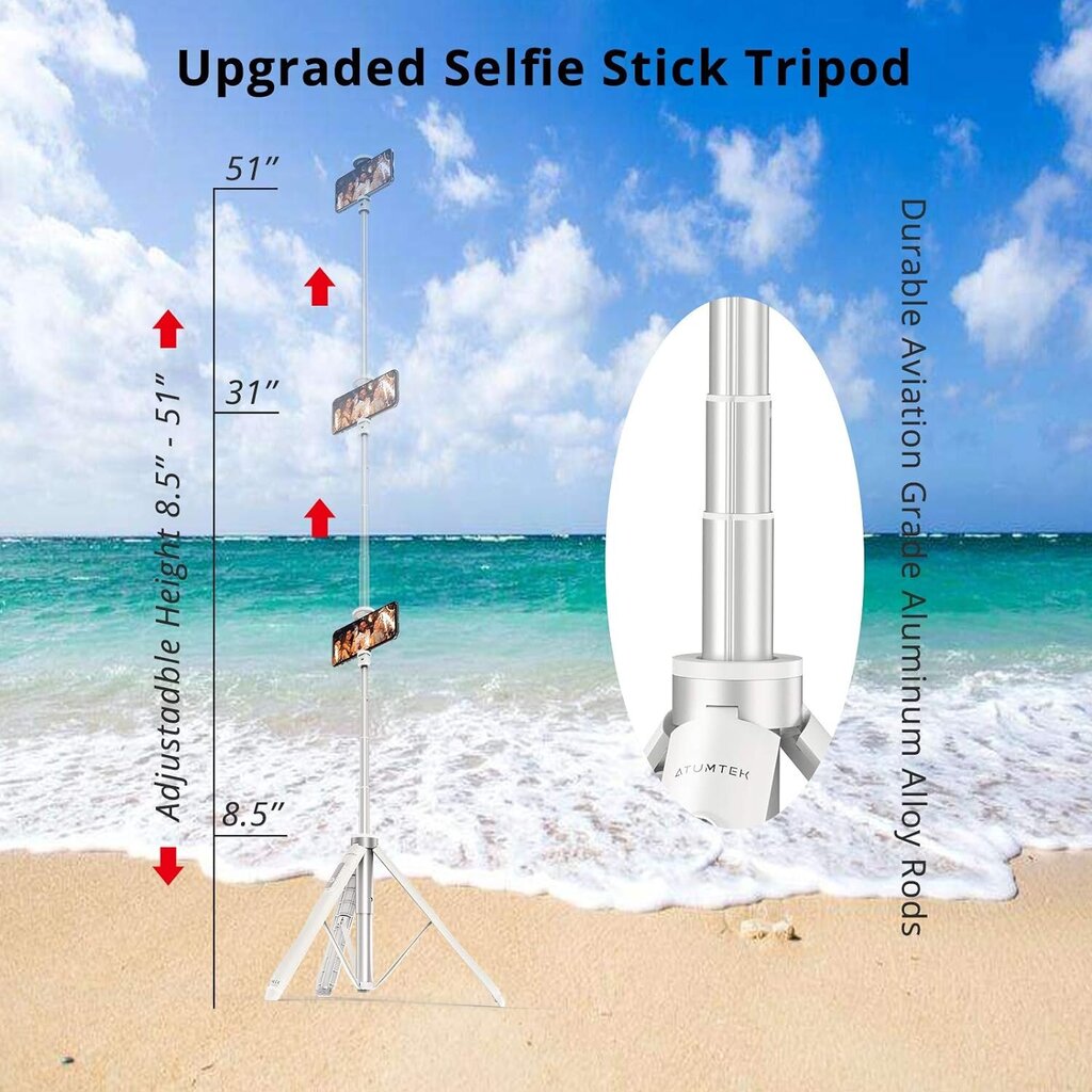 Atumtek Selfie Stick statiiv цена и информация | Selfie sticks | kaup24.ee