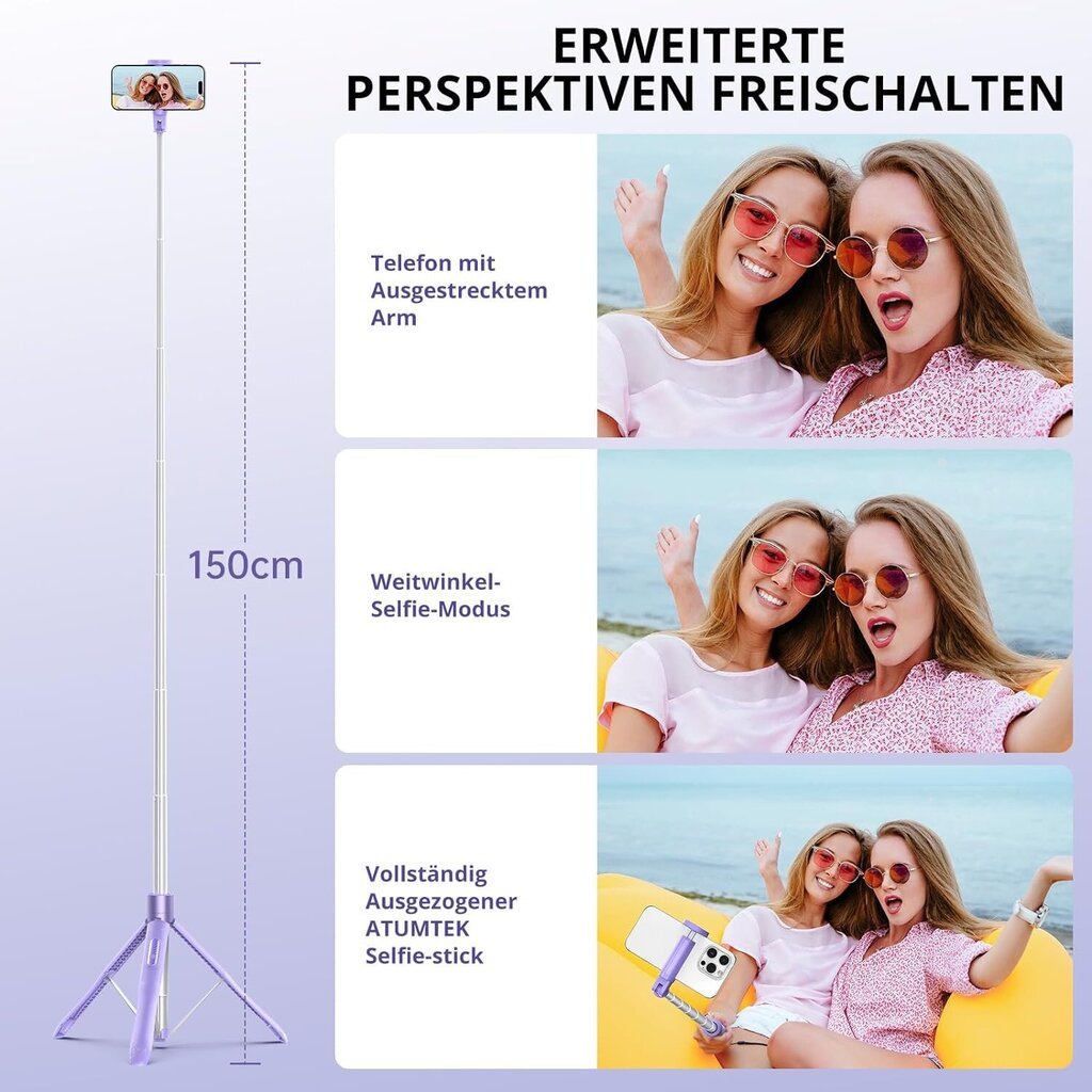 Atumtek Selfie Stick, Monopood цена и информация | Selfie sticks | kaup24.ee