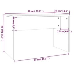 tualettlaua komplekt, hall Sonoma tamm, 96 x 40 x 142 cm цена и информация | Туалетные столики | kaup24.ee