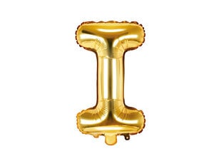 Fooliumist õhupallid Täht "I" 35 cm, kuldne, 50 tk. цена и информация | Шарики | kaup24.ee
