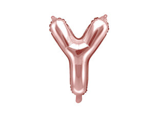 Fooliumist õhupallid Täht "Y" 35 cm, kuldne/roosa, 50 tk. цена и информация | Шарики | kaup24.ee