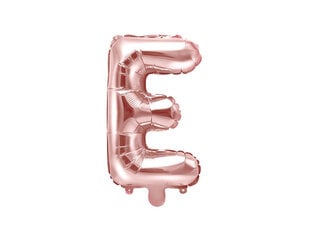 Fooliumist õhupallid Täht "E" 35 cm, kuldne/roosa, 50 tk. цена и информация | Шарики | kaup24.ee