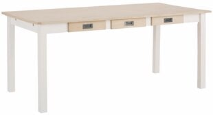 Стол Shields 180, белого/дубового цвета цена и информация | Кухонные и обеденные столы | kaup24.ee