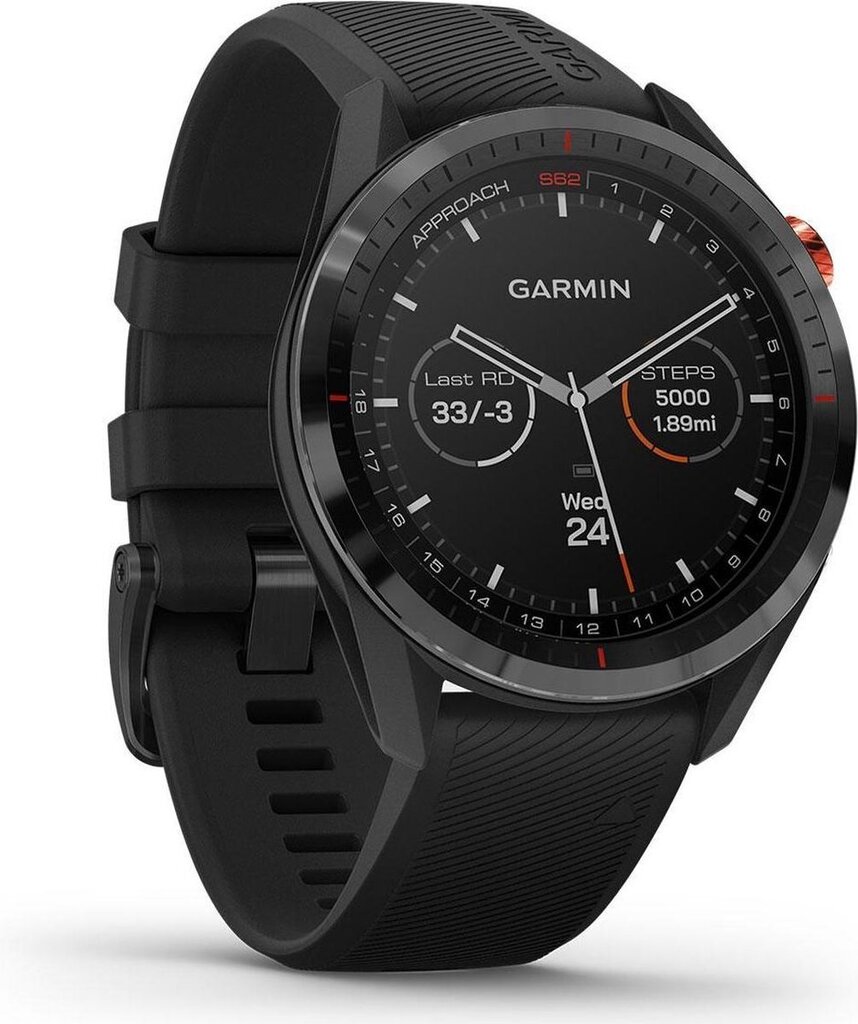 Garmin Approach® S62 Premium GPS Golf Nutikell Must hind ja info | Meeste käekellad | kaup24.ee