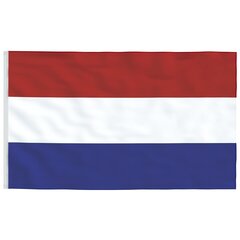 Hollandi lipp ja lipumast, 6,23 m, alumiinium цена и информация | Флаги и держатели для флагов | kaup24.ee
