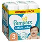 Mähkmed Pampers Active Baby-Dry, Monthly Pack, suurus 3, 6-10 kg, 208 tk hind ja info | Mähkmed | kaup24.ee