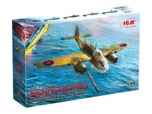 Сборная модель ICM - Bristol Beaufort Mk.I WWII British Torpedo-Bomber, 1/48, 48310 цена и информация | Склеиваемые модели | kaup24.ee