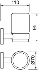 Seinale paigaldatav Hambaharjatops metallist hoidikuga TEKA, 501-1040-00 hind ja info | Vannitoa sisustuselemendid ja aksessuaarid | kaup24.ee