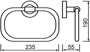 Rõngas rätikuhoidja TEKA, 501-1012-00 цена и информация | Аксессуары для ванной комнаты | kaup24.ee