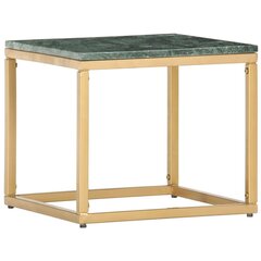 kohvilaud, roheline, 40x40x35 cm, ehtne kivi marmori tekstuuriga hind ja info | Diivanilauad | kaup24.ee