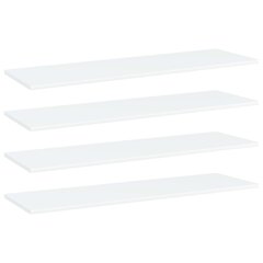 riiuliplaadid 4 tk, valge, 100x30x1,5 cm, puitlaastplaat цена и информация | Полки | kaup24.ee