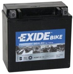 Exide motoaku 12V 12Ah AGM12-12 150x87x145+- hind ja info | Mootorrataste akud | kaup24.ee