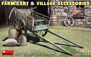 Liimitav mudel MiniArt 35657 Farm Cart with Village Accessories 1/35 hind ja info | Liimitavad mudelid | kaup24.ee