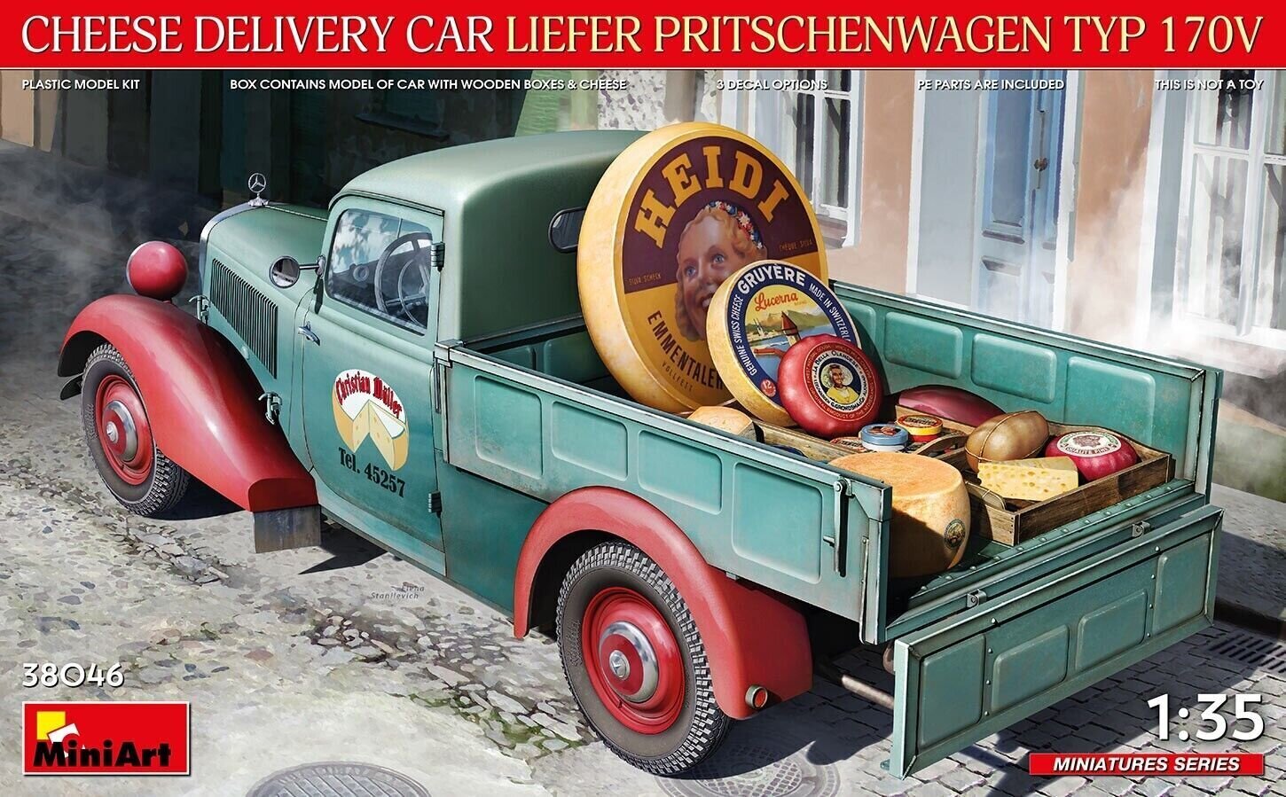 Liimitav mudel MiniArt 38046 Cheese Delivery Car Liefer Pritschenwagen Typ 170V 1/35 цена и информация | Liimitavad mudelid | kaup24.ee