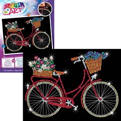 Teemantmosaiik Sequin Art Bicycle, 25 x 34 cm hind ja info | Teemantmaalid, teemanttikandid | kaup24.ee