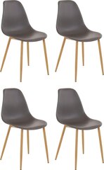 Комплект из 4-х стульев Miller, темно-серого цвета цена и информация | Стулья для кухни и столовой | kaup24.ee
