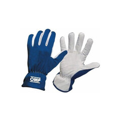 Men's Driving Gloves OMP Rally Sinine hind ja info | Mootorratta kindad, kaitsmed | kaup24.ee