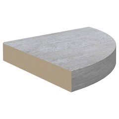 nurgariiulid 2 tk, betoonhall, 25 x 25 x 3,8 cm MDF цена и информация | Полки | kaup24.ee