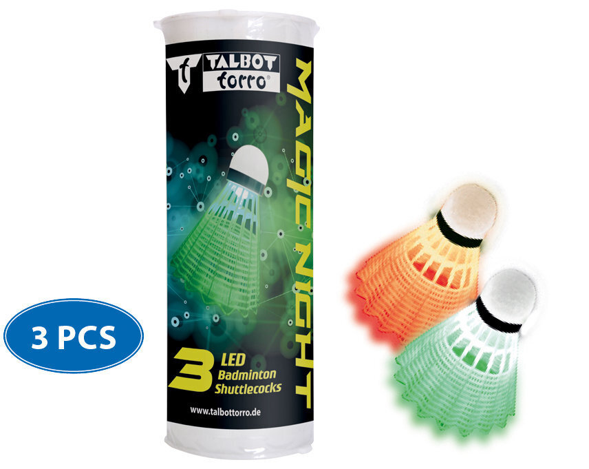 Sulgpallid Talbot Torro Magic Night LED, 3 tk hind ja info | Sulgpall | kaup24.ee