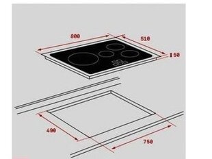 Teka IN 804/2  цена и информация | Варочные поверхности | kaup24.ee