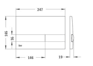 Кнопка спуска воды Teka Flush Plate 40, матовая цена и информация | Детали для унитазов, биде | kaup24.ee