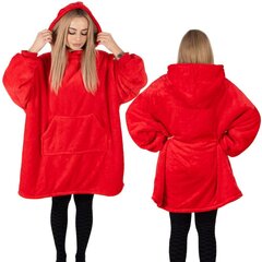 Одеяло с капюшоном большого размера hoodie blanket Springos HA7321, красное цена и информация | Одеяла | kaup24.ee