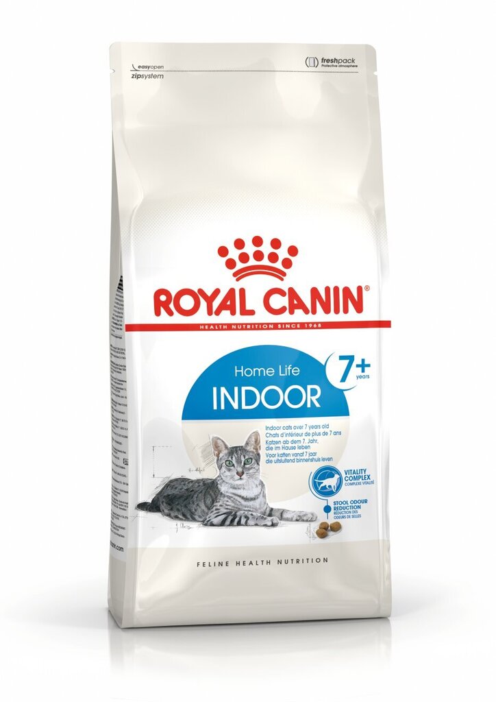 Royal Canin kodus elavad kassid Indoor +7, 1,5 kg цена и информация | Kuivtoit kassidele | kaup24.ee