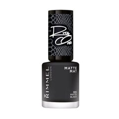 Küünelakk Rimmel Rita Ora 8 ml, 906 Matte Black hind ja info | Küünelakid, küünetugevdajad | kaup24.ee