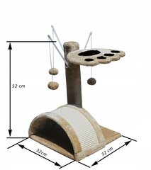 Kassikarp, 32x32x52 cm, beež цена и информация | Когтеточки | kaup24.ee