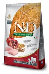 Farmina Pet Food N&D Low Ancestral Grain Senior kanaga, 12 kg цена и информация | Сухой корм для собак | kaup24.ee