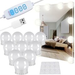 Peegli / tualettlaua LED lambid - 10 tk. hind ja info | Laualambid | kaup24.ee