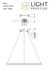 Light Prestige подвесной светильник Ring S цена и информация | Люстры | kaup24.ee