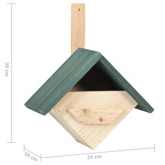 lindude pesakastid, 4 tk, 24x16x30 cm, nulupuit hind ja info | Pesakastid, söötjad ja puurid | kaup24.ee