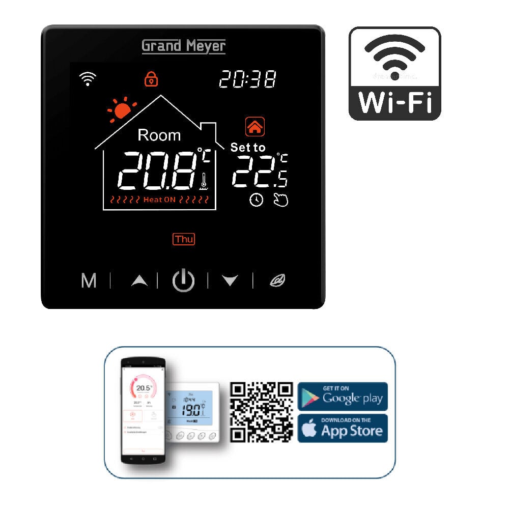 Programmeeritav temperatuuri regulaator Grand Meyer® SN-20 hind ja info | Taimerid, termostaadid | kaup24.ee