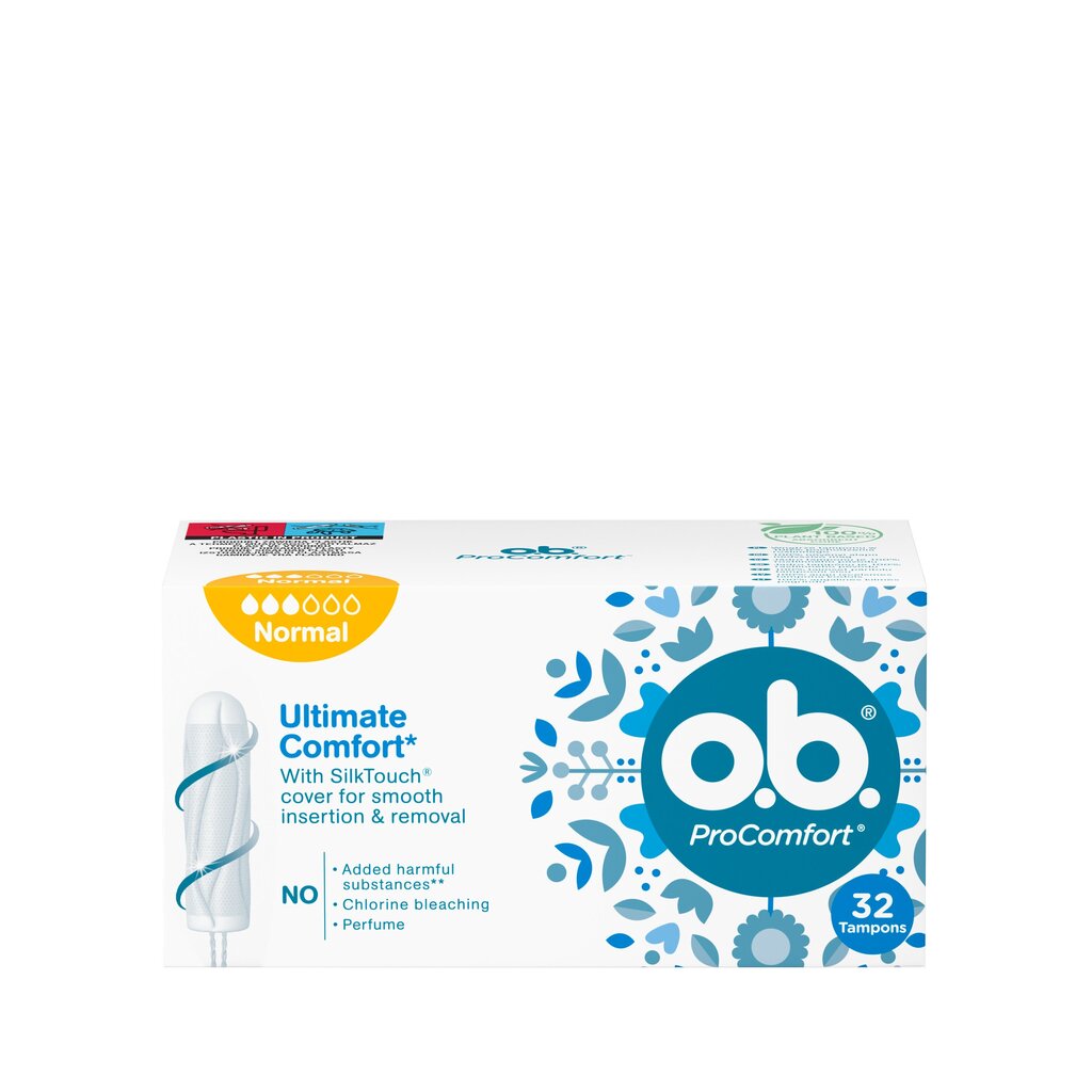 Tampoonid O.B. Pro Comfort Normal 32 tk. цена и информация | Tampoonid, hügieenisidemed, menstruaalanumad | kaup24.ee