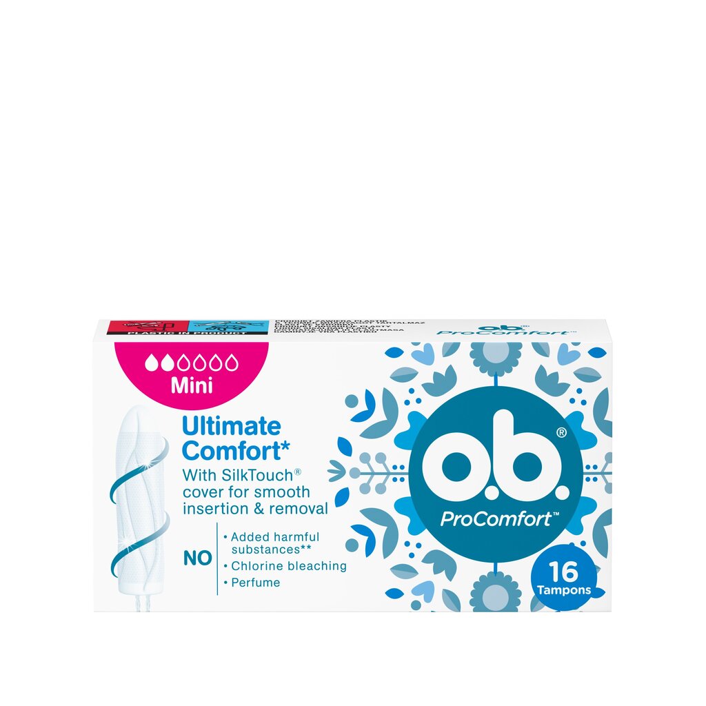 Tampoonid O.B. ProComfort Mini 16 tk. hind ja info | Tampoonid, hügieenisidemed, menstruaalanumad | kaup24.ee