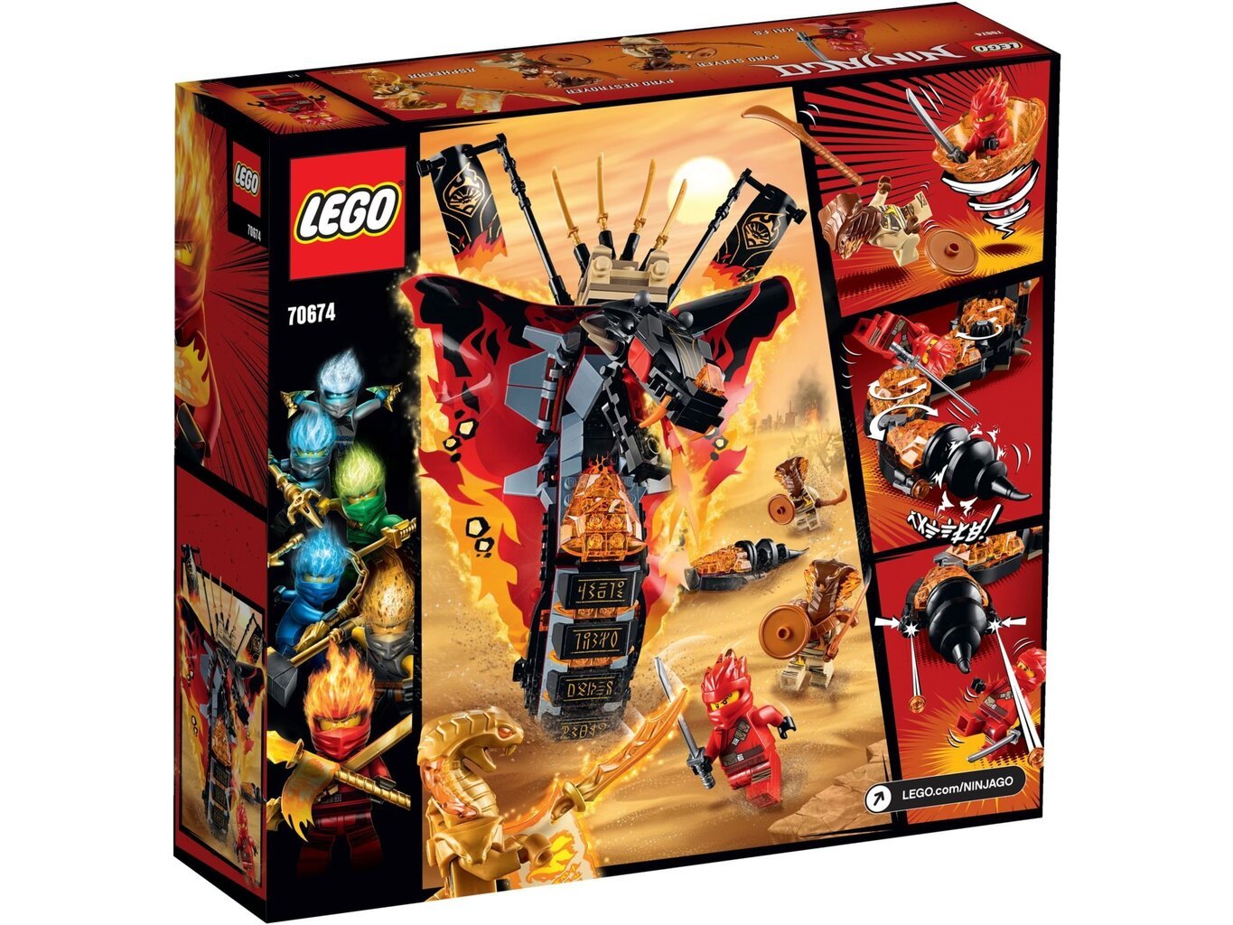 70674 LEGO® NINJAGO Tulekihv цена и информация | Klotsid ja konstruktorid | kaup24.ee