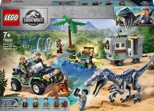 75935 LEGO® Jurassic World Поединок с бариониксом Поиск сокровищ цена и информация | Конструкторы и кубики | kaup24.ee