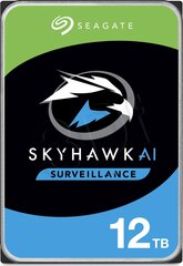 Seagate Surveillance HDD Skyhawk AI 3.5" 12000 GB Serial ATA III цена и информация | Внутренние жёсткие диски (HDD, SSD, Hybrid) | kaup24.ee
