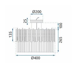 Kristall-laevalamp kuldne APP1100-4CP hind ja info | Rippvalgustid | kaup24.ee