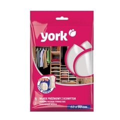 York вакуумный мешок для одежды, 60x90 см цена и информация | Вешалки и мешки для одежды | kaup24.ee