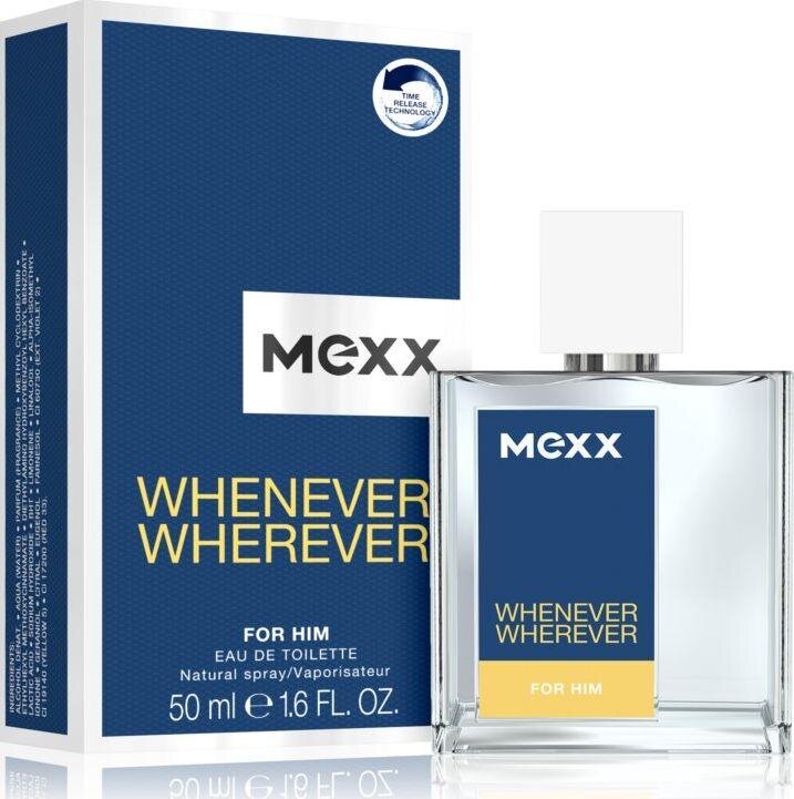 Tualettvesi Mexx Whenever Whenever EDT 50 ml цена и информация | Meeste parfüümid | kaup24.ee