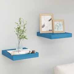 seinariiulid, 2 tk, sinine, 23 x 23,5 x 3,8 cm MDF цена и информация | Полки | kaup24.ee