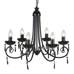 Элегантный потолочный светильник, люстра, черный, 6 лампочек цена и информация | Люстры | kaup24.ee
