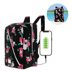 Дорожный рюкзак, розовые цветы цена и информация | Женские сумки | kaup24.ee