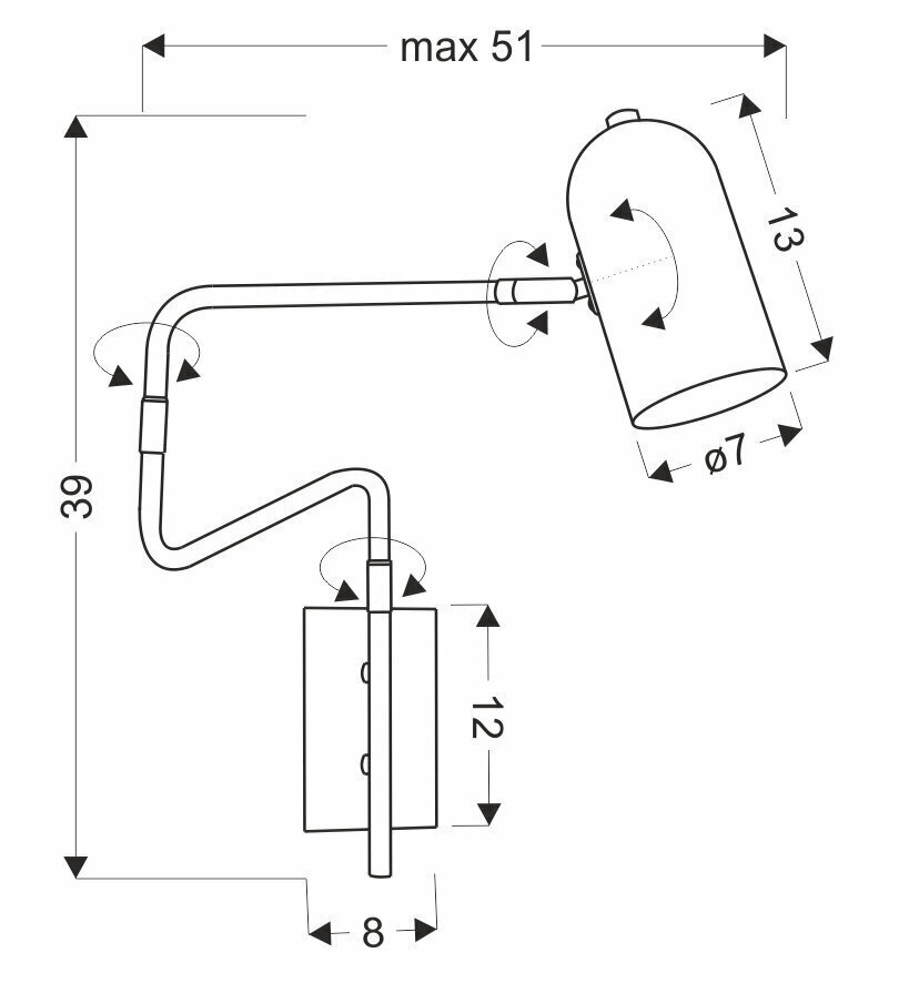 Candellux lighting valgusti Hosti 21-75451 цена и информация | Seinavalgustid | kaup24.ee