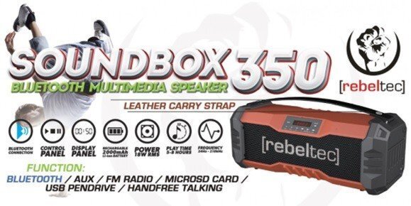 Rebeltec Bluetooth speaker SuondBOX 350 orange hind ja info | Kõlarid | kaup24.ee