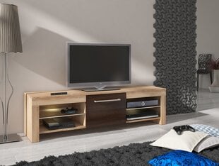 RTV стол Flex, дуб/коричневый цвет цена и информация | Тумбы под телевизор | kaup24.ee