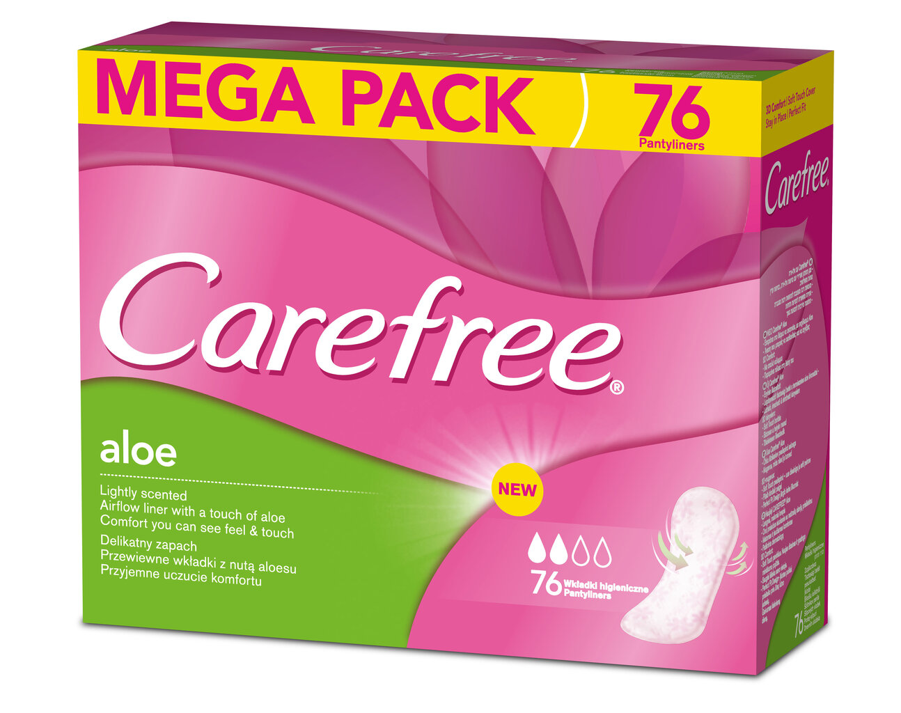 Pesukaitsmed CAREFREE Aloe, 76 tk цена и информация | Tampoonid, hügieenisidemed, menstruaalanumad | kaup24.ee